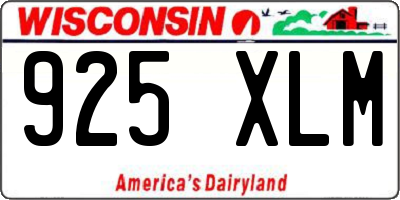 WI license plate 925XLM