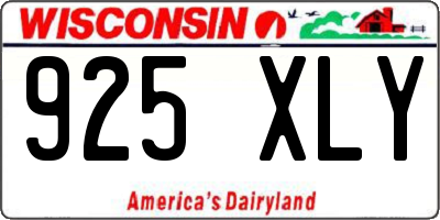 WI license plate 925XLY