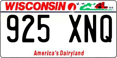 WI license plate 925XNQ