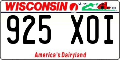 WI license plate 925XOI
