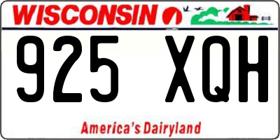 WI license plate 925XQH