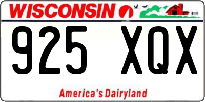 WI license plate 925XQX