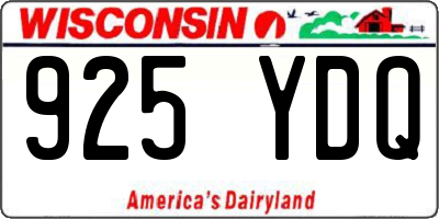 WI license plate 925YDQ