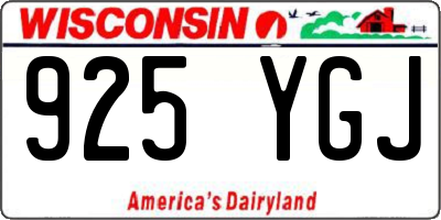 WI license plate 925YGJ