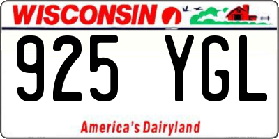 WI license plate 925YGL