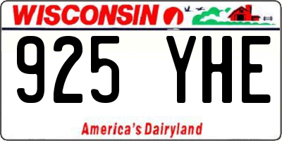 WI license plate 925YHE