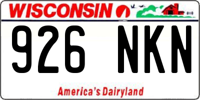 WI license plate 926NKN
