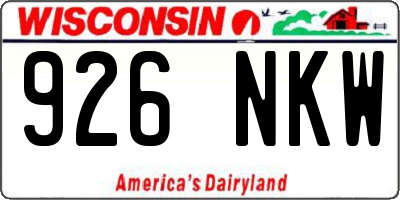 WI license plate 926NKW
