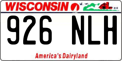 WI license plate 926NLH
