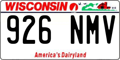 WI license plate 926NMV
