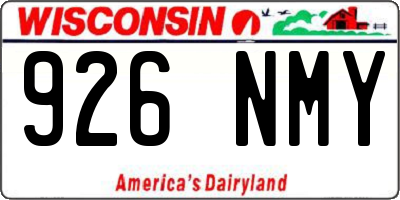 WI license plate 926NMY