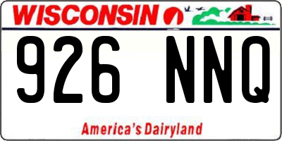 WI license plate 926NNQ