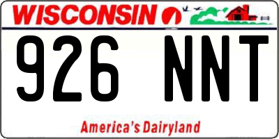 WI license plate 926NNT