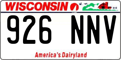 WI license plate 926NNV