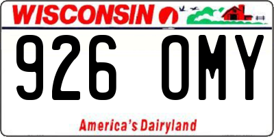 WI license plate 926OMY
