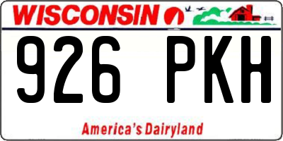 WI license plate 926PKH