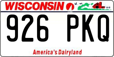 WI license plate 926PKQ
