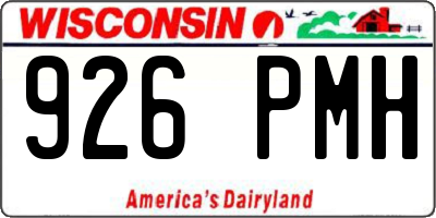WI license plate 926PMH