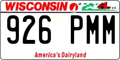 WI license plate 926PMM