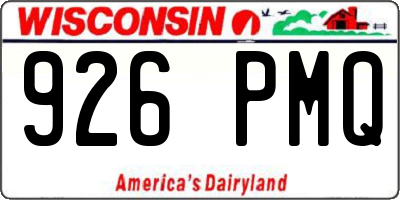 WI license plate 926PMQ