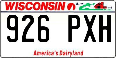 WI license plate 926PXH