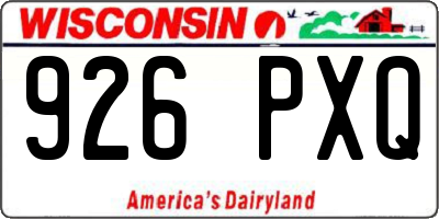 WI license plate 926PXQ