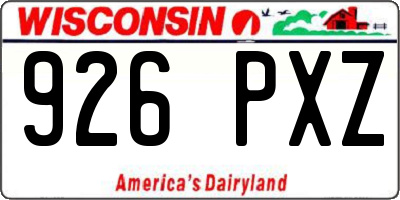 WI license plate 926PXZ