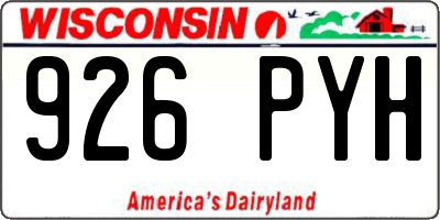 WI license plate 926PYH