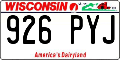 WI license plate 926PYJ