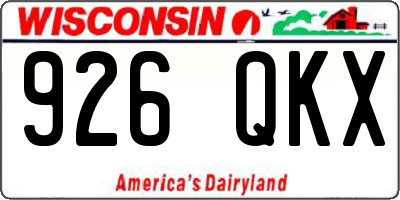 WI license plate 926QKX