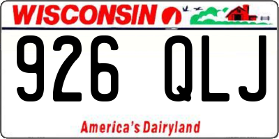 WI license plate 926QLJ