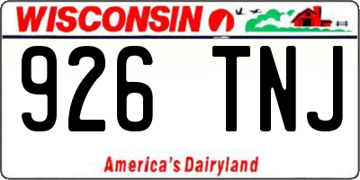 WI license plate 926TNJ