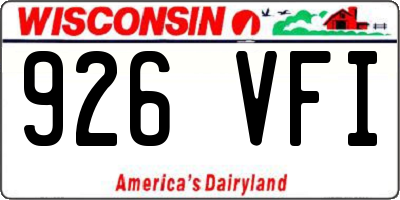 WI license plate 926VFI
