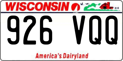 WI license plate 926VQQ