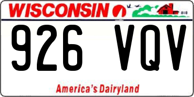 WI license plate 926VQV
