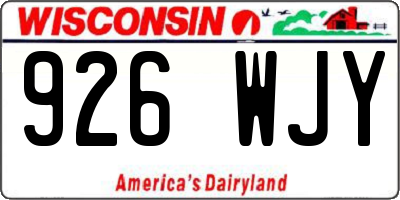 WI license plate 926WJY