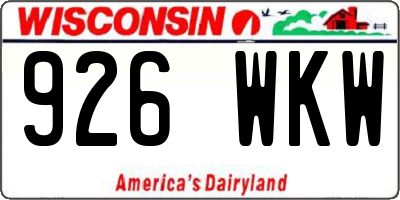 WI license plate 926WKW