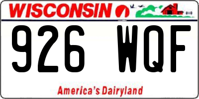 WI license plate 926WQF