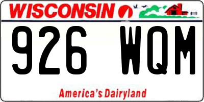 WI license plate 926WQM