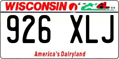WI license plate 926XLJ
