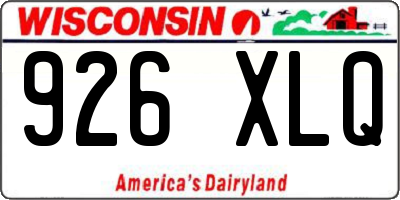 WI license plate 926XLQ