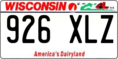 WI license plate 926XLZ