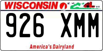 WI license plate 926XMM