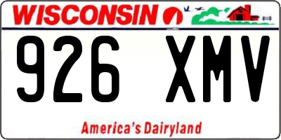WI license plate 926XMV