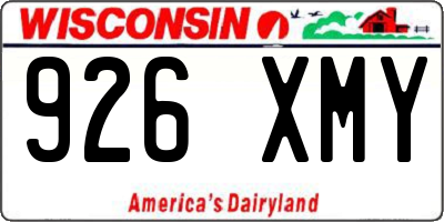 WI license plate 926XMY