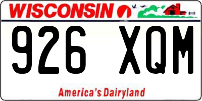 WI license plate 926XQM