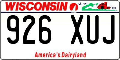 WI license plate 926XUJ