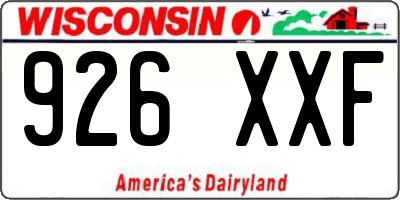WI license plate 926XXF
