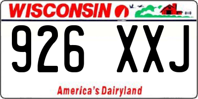 WI license plate 926XXJ