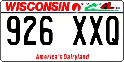 WI license plate 926XXQ